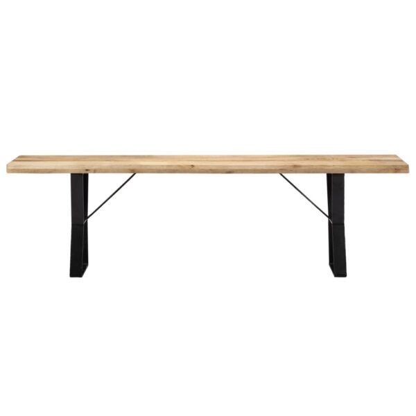 vidaXL Bench 63" Solid Mango Wood - Image 2