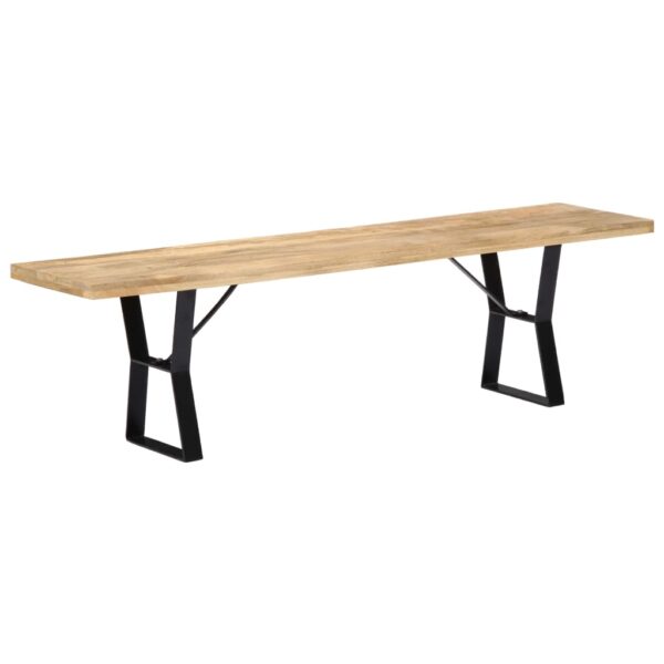 vidaXL Bench 63" Solid Mango Wood - Image 11