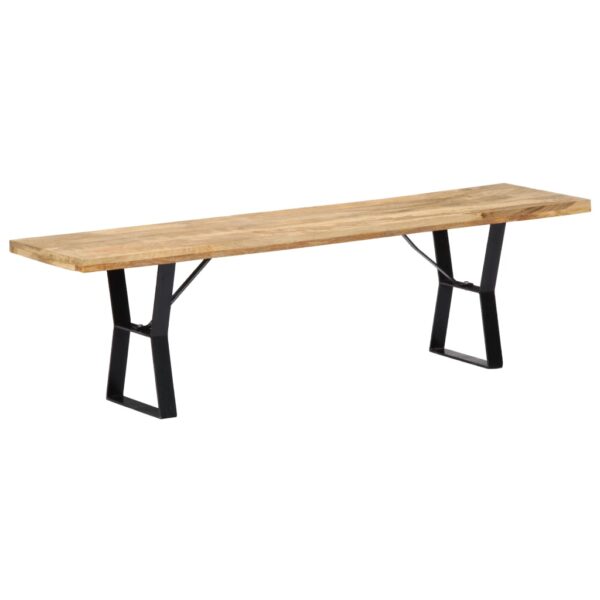 vidaXL Bench 63" Solid Mango Wood - Image 12