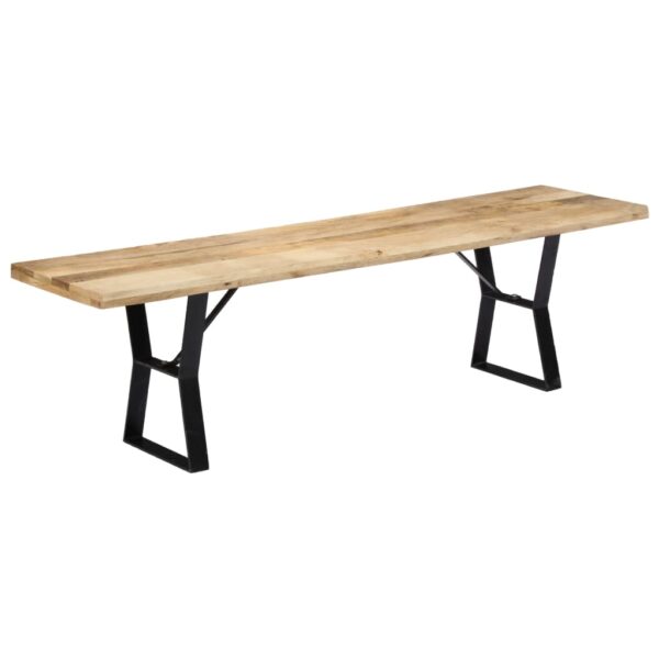 vidaXL Bench 63" Solid Mango Wood - Image 8