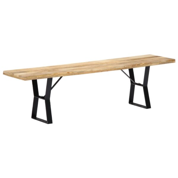 vidaXL Bench 63" Solid Mango Wood - Image 9