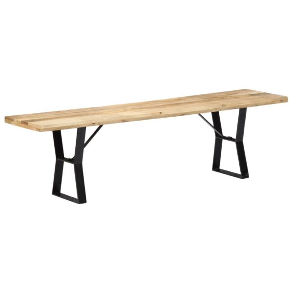 vidaXL Bench 63" Solid Mango Wood - Image 10