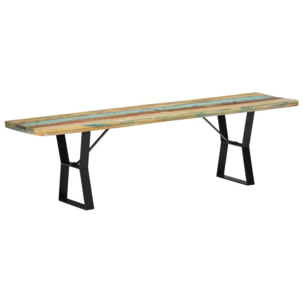 vidaXL Bench 63" Solid Reclaimed Wood - Image 11