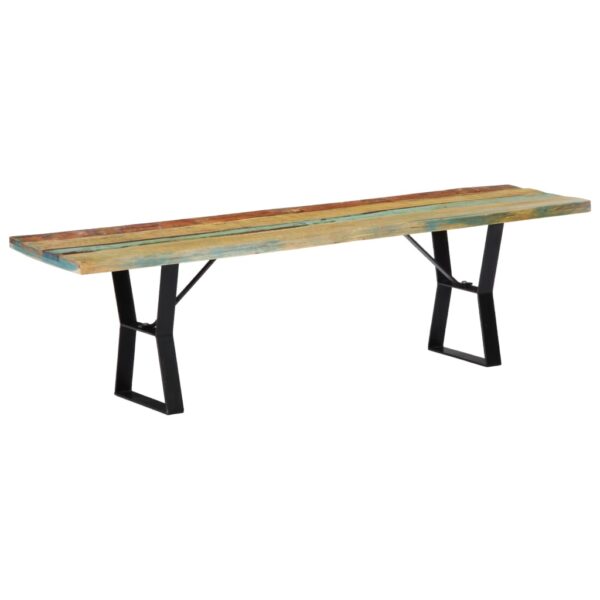 vidaXL Bench 63" Solid Reclaimed Wood - Image 8