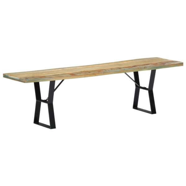 vidaXL Bench 63" Solid Reclaimed Wood - Image 9