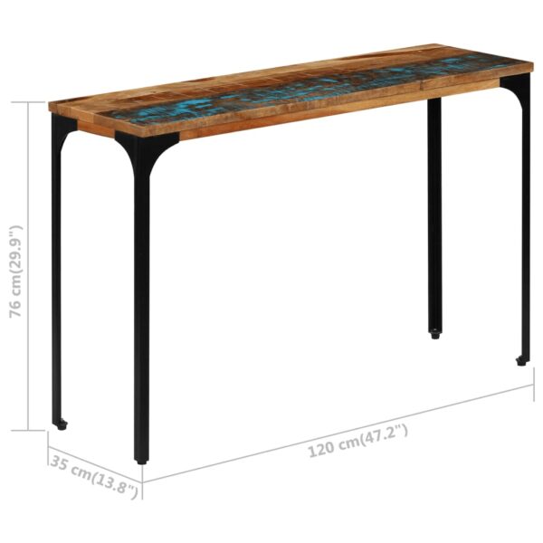 vidaXL Console Table 47.2"x13.8"x29.2" Solid Reclaimed Wood - Image 10