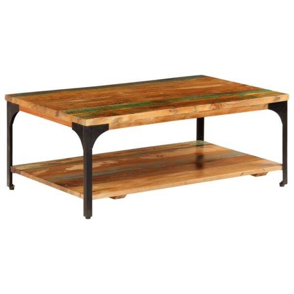 vidaXL Coffee Table with Shelf 39.4"x23.6"x13.8" Solid Reclaimed Wood