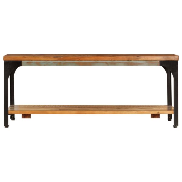 vidaXL Coffee Table with Shelf 39.4"x23.6"x13.8" Solid Reclaimed Wood - Image 2