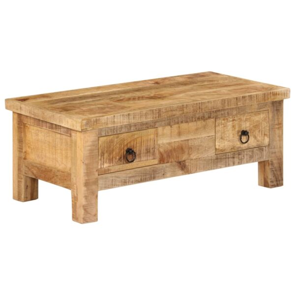 vidaXL Coffee Table 35.4"x17.7"x13.8" Solid Mango Wood