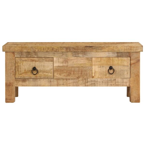 vidaXL Coffee Table 35.4"x17.7"x13.8" Solid Mango Wood - Image 2