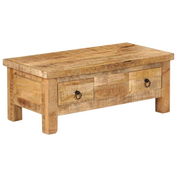 vidaXL Coffee Table 35.4"x17.7"x13.8" Solid Mango Wood - Image 12