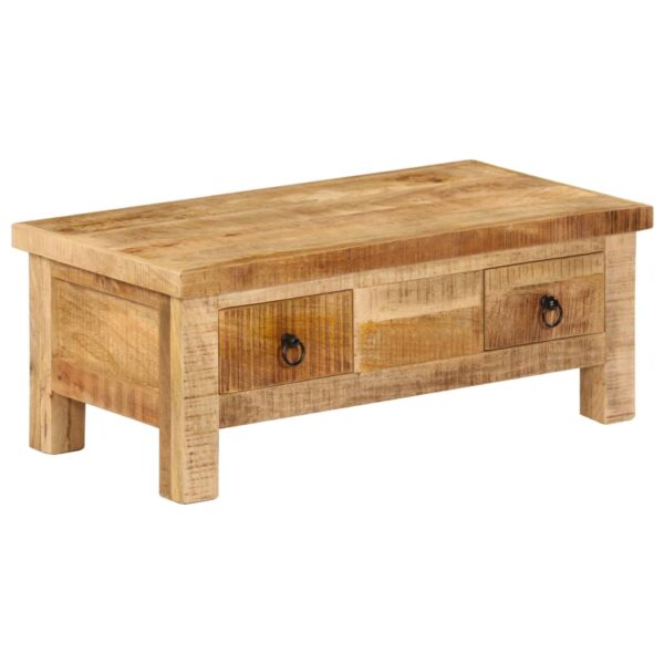 vidaXL Coffee Table 35.4"x17.7"x13.8" Solid Mango Wood - Image 10