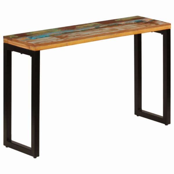 vidaXL Console Table 47.2"x13.8"x29.9" Solid Reclaimed Wood and Steel - Image 9