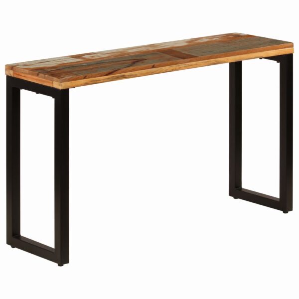 vidaXL Console Table 47.2"x13.8"x29.9" Solid Reclaimed Wood and Steel - Image 10