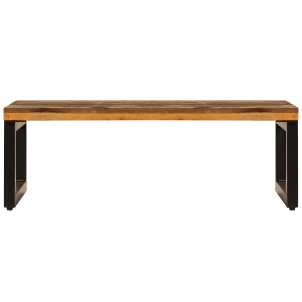 vidaXL Coffee Table 39.4"x19.7"x13.8" Solid Reclaimed Wood and Steel - Image 3