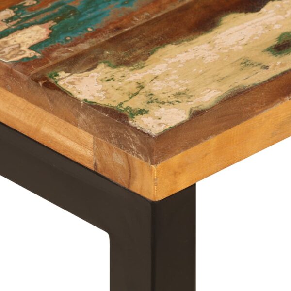 vidaXL Coffee Table 39.4"x19.7"x13.8" Solid Reclaimed Wood and Steel - Image 6