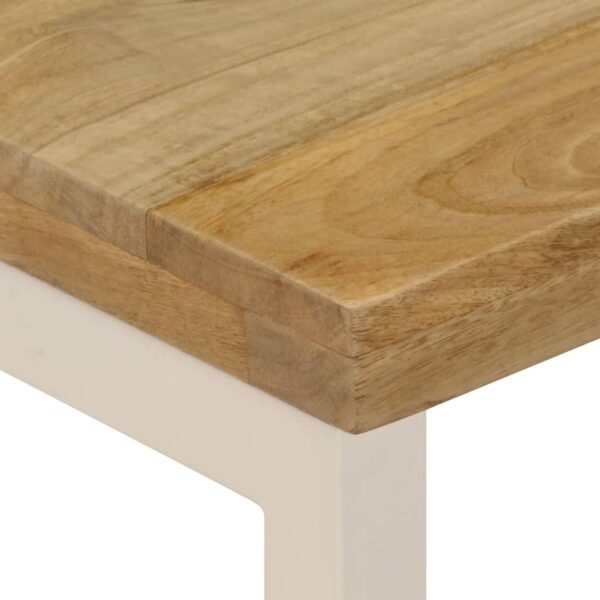 vidaXL Coffee Table 39.4"x19.7"x13.8" Solid Mango Wood and Steel - Image 6