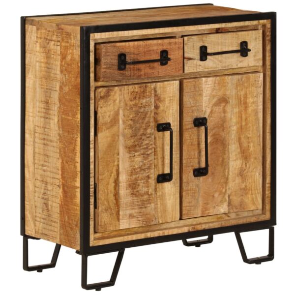 vidaXL Sideboard 25.6"x11.8"x27.6" Solid Mango Wood - Image 2