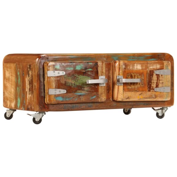 vidaXL Coffee Table 33.5"x21.7"x15.7" Solid Reclaimed Wood - Image 12