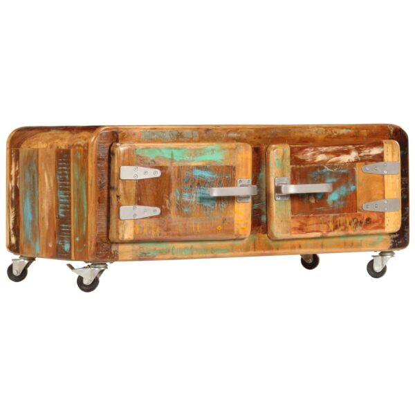 vidaXL Coffee Table 33.5"x21.7"x15.7" Solid Reclaimed Wood - Image 10