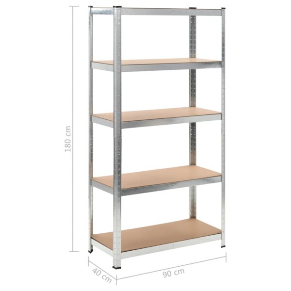 vidaXL Storage Shelves 2 pcs 35.4"x15.7"x70.9" MDF - Image 9