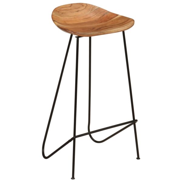 vidaXL Bar Stools 2 pcs Solid Acacia Wood - Image 11