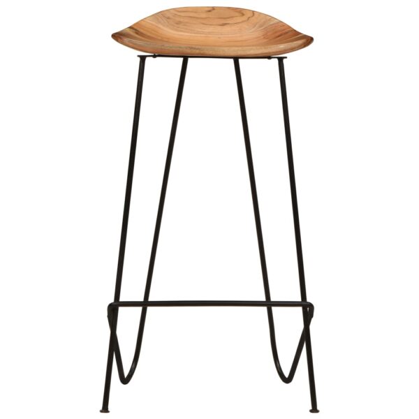 vidaXL Bar Stools 2 pcs Solid Acacia Wood - Image 3