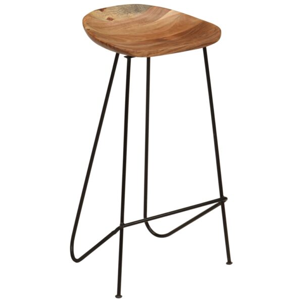 vidaXL Bar Stools 2 pcs Solid Acacia Wood - Image 10