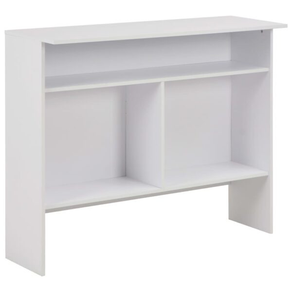 vidaXL Bar Table with 2 Table Tops White 51.2"x15.7"x47.2" - Image 8