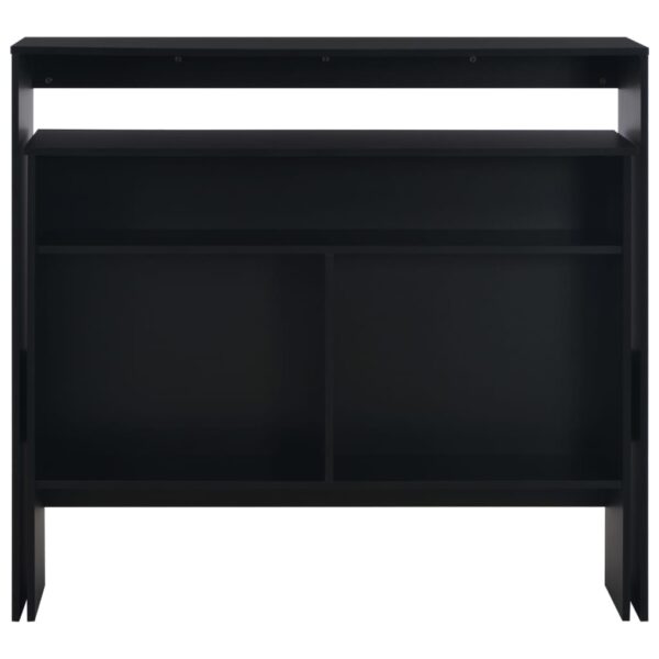 vidaXL Bar Table with 2 Table Tops Black 51.2"x15.7"x47.2" - Image 4