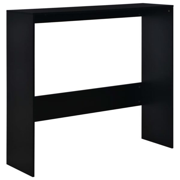 vidaXL Bar Table with 2 Table Tops Black 51.2"x15.7"x47.2" - Image 7