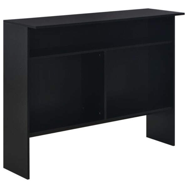 vidaXL Bar Table with 2 Table Tops Black 51.2"x15.7"x47.2" - Image 8