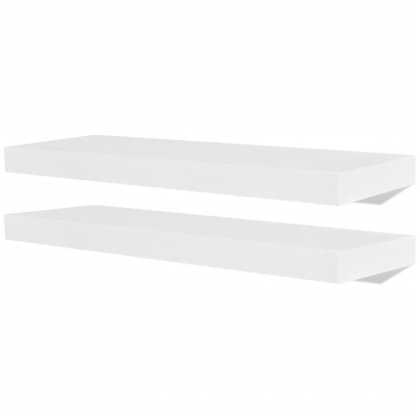 vidaXL Wall Shelves 4 pcs White 23.6" - Image 2