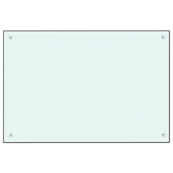 vidaXL Kitchen Backsplash White 35.4"x23.6" Tempered Glass - Image 2