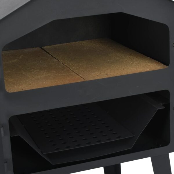 vidaXL Outdoor Pizza Oven Charcoal Fired with 2 Fireclay Stones - Image 7