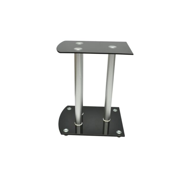 Aluminum Speaker Stands 2 pcs Black Glass - Image 3