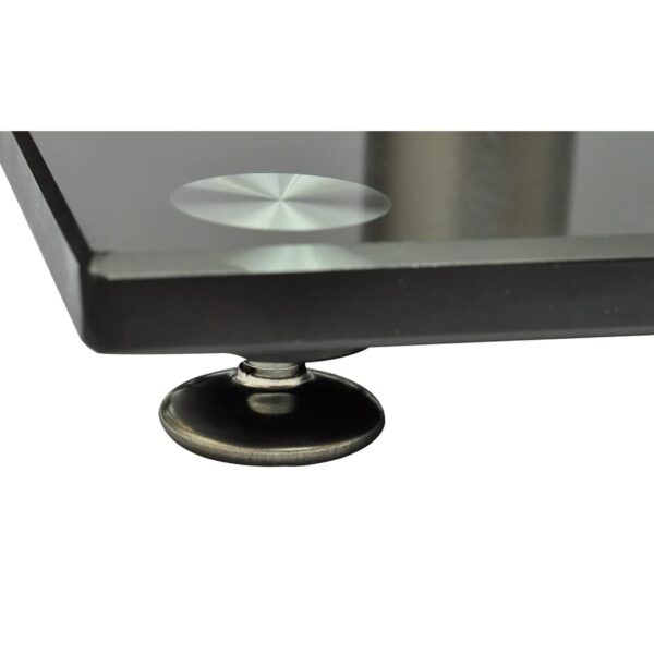 Aluminum Speaker Stands 2 pcs Black Glass - Image 4