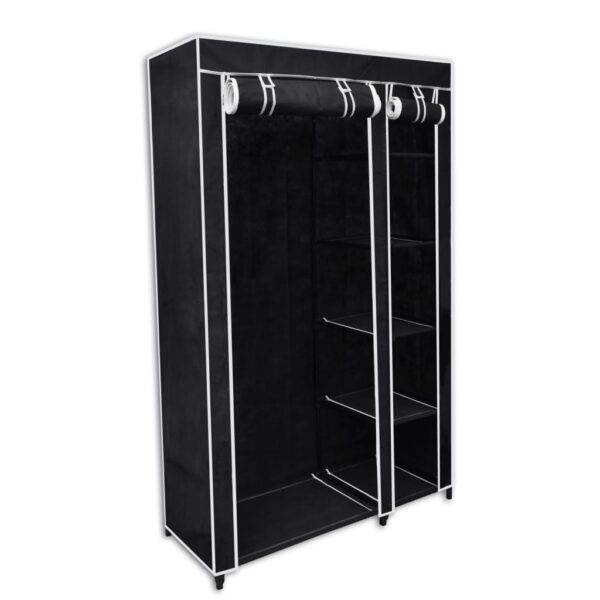 vidaXL Folding Wardrobe Black 43" x 18" x 69"