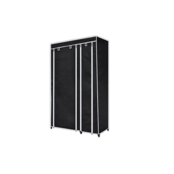 vidaXL Folding Wardrobe Black 43" x 18" x 69" - Image 3