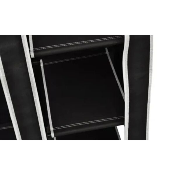 vidaXL Folding Wardrobe Black 43" x 18" x 69" - Image 6