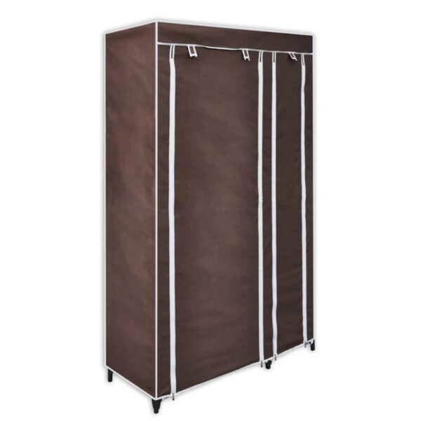 vidaXL Fabric Wardrobe Brown - Image 2