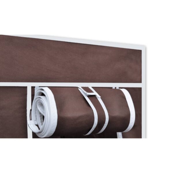 vidaXL Fabric Wardrobe Brown - Image 4