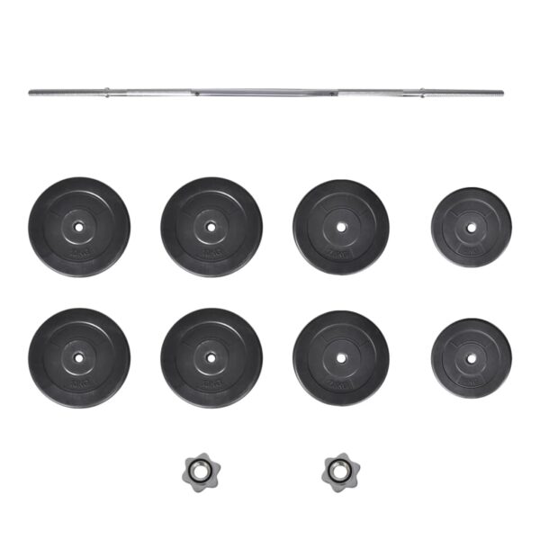 Barbell with Plates Set 132.3 lb - Image 4