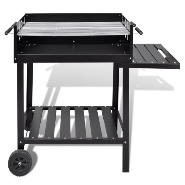 vidaXL BBQ Stand Charcoal Barbecue 2 Wheels - Image 2