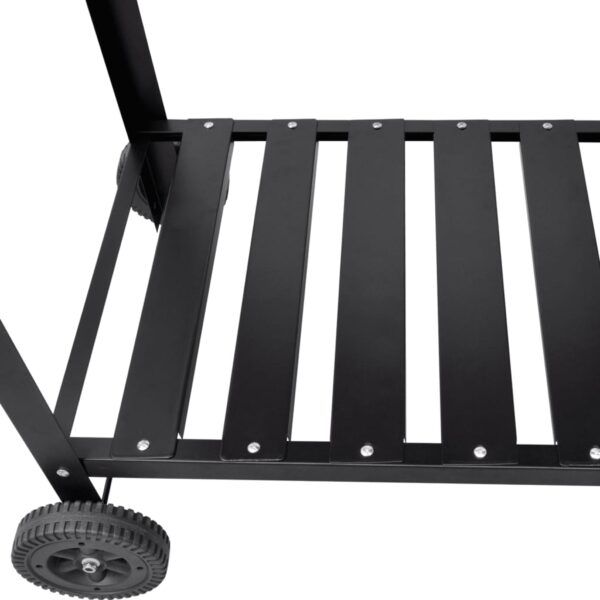 vidaXL BBQ Stand Charcoal Barbecue 2 Wheels - Image 3