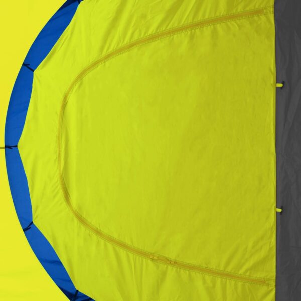 vidaXL Camping Tent Fabric 9 Persons Blue and Yellow - Image 5