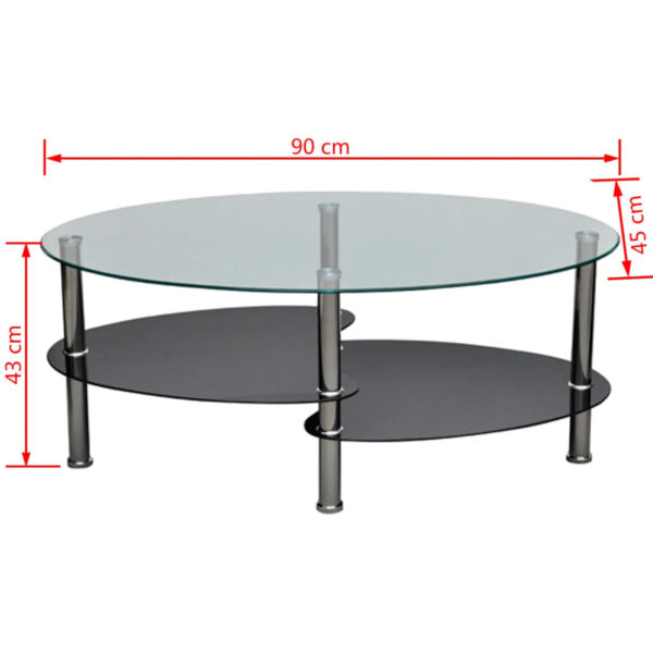 vidaXL Coffee Table with Exclusive Design Black - Image 4