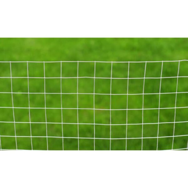 vidaXL Chicken Wire Fence Galvanized Steel 82'x3.3' Silver - Image 3