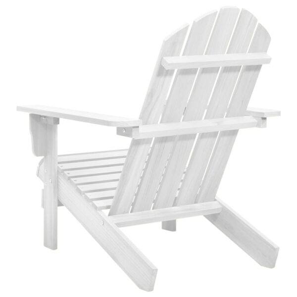 vidaXL Patio Chair Wood White - Image 3