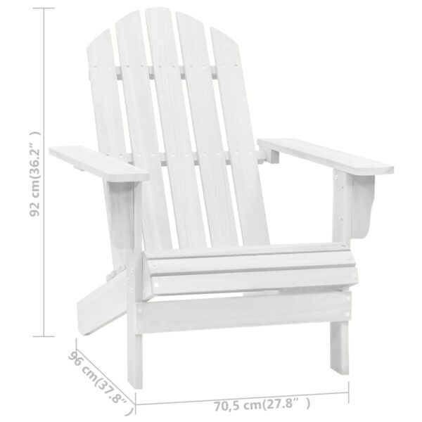 vidaXL Patio Chair Wood White - Image 6